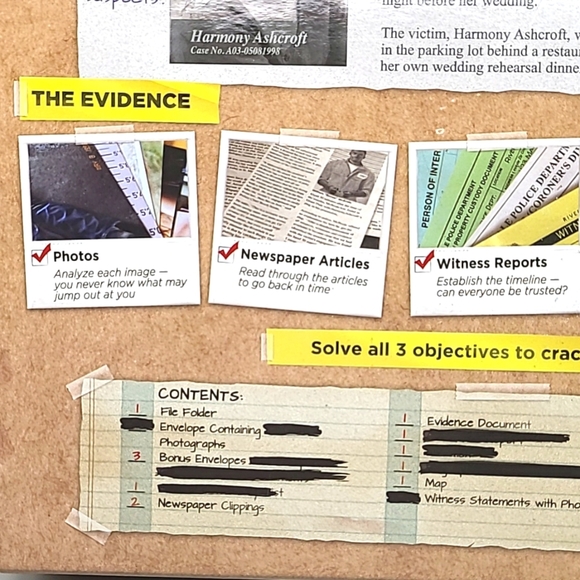 Unsolved Case Files - Harmony Ashcroft Case ( Murder Mystery Game) - Picture 5 of 12